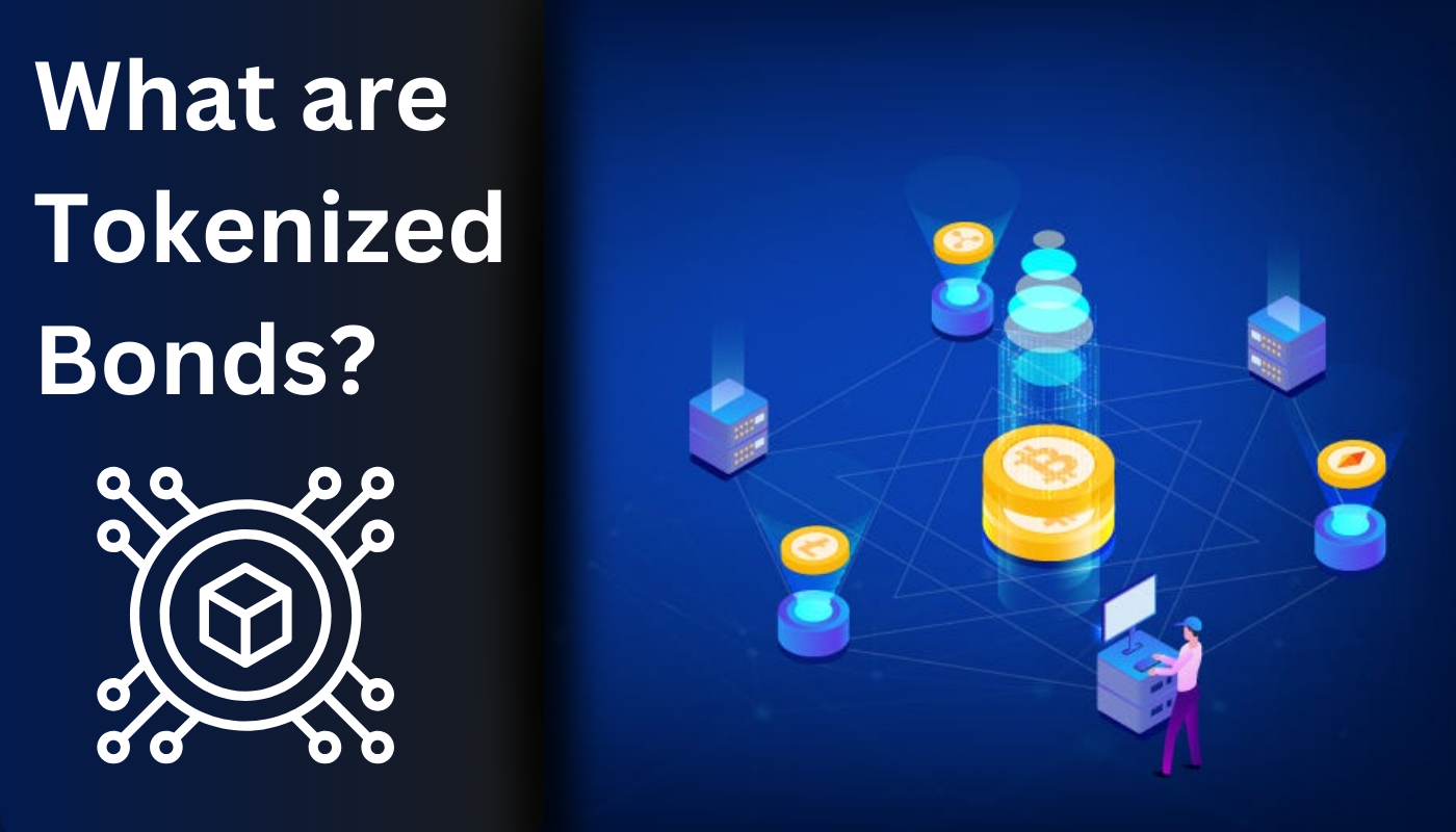 Digital ledger interface showing tokenized bonds trading alongside traditional paper bond certificates, representing the evolution from traditional to blockchain-based finance.